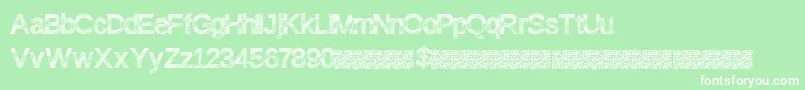 Discofresa Font – White Fonts on Green Background