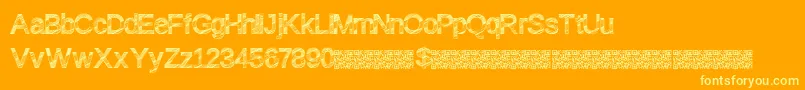 Discofresa Font – Yellow Fonts on Orange Background