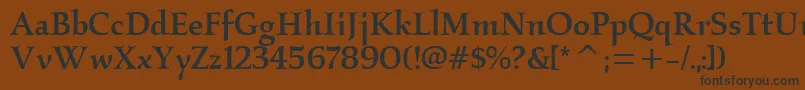 KallosmditcTtMedium Font – Black Fonts on Brown Background