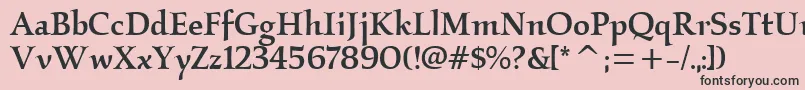 KallosmditcTtMedium Font – Black Fonts on Pink Background