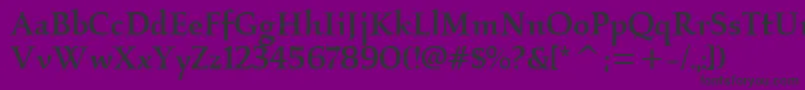 KallosmditcTtMedium Font – Black Fonts on Purple Background