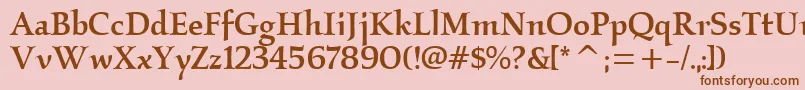 KallosmditcTtMedium Font – Brown Fonts on Pink Background