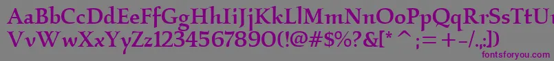 KallosmditcTtMedium Font – Purple Fonts on Gray Background