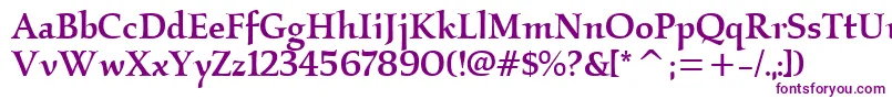 KallosmditcTtMedium Font – Purple Fonts on White Background