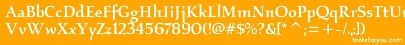 KallosmditcTtMedium Font – White Fonts on Orange Background