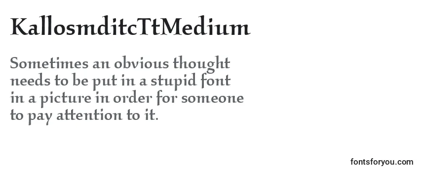 Review of the KallosmditcTtMedium Font