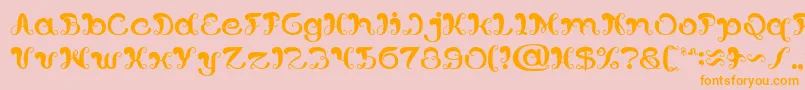 BungaMelatiPutih Font – Orange Fonts on Pink Background