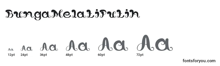 Größen der Schriftart BungaMelatiPutih (58542)