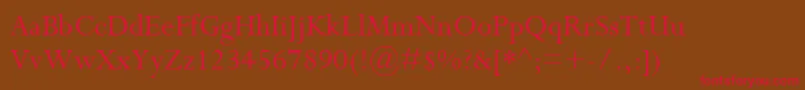PerpetuaMt Font – Red Fonts on Brown Background