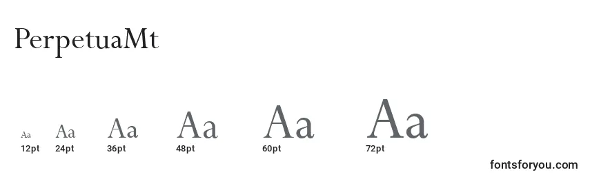 PerpetuaMt Font Sizes