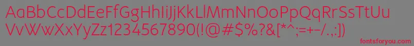 NoName37Light Font – Red Fonts on Gray Background