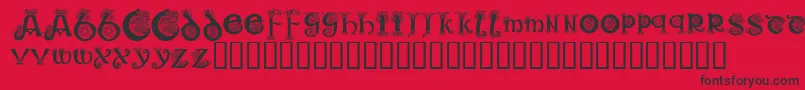 KrKelticOne Font – Black Fonts on Red Background