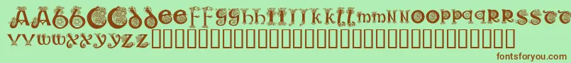 KrKelticOne Font – Brown Fonts on Green Background