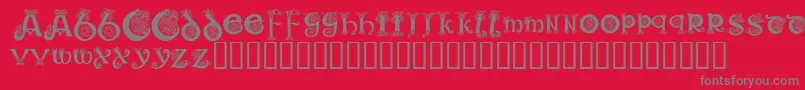 KrKelticOne Font – Gray Fonts on Red Background