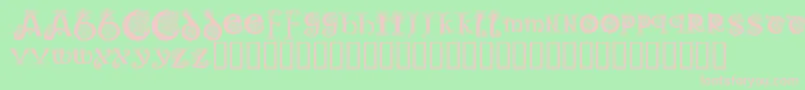 KrKelticOne Font – Pink Fonts on Green Background