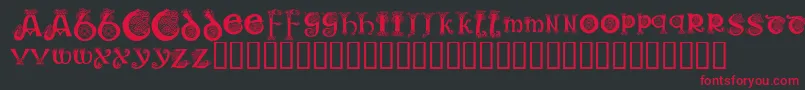 KrKelticOne Font – Red Fonts on Black Background