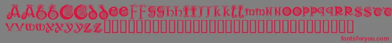 KrKelticOne Font – Red Fonts on Gray Background