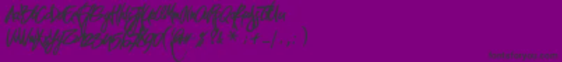 PirmokasDemo-fontti – mustat fontit violetilla taustalla