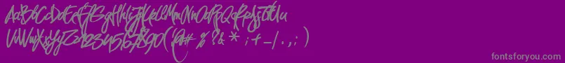 Weitere Informationen zur PirmokasDemo-Schriftart PirmokasDemo-Schriftart – Graue Schriften auf violettem Hintergrund