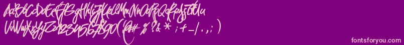 PirmokasDemo Font – Pink Fonts on Purple Background