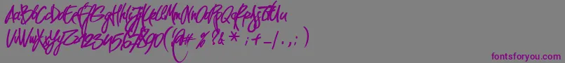 PirmokasDemo Font – Purple Fonts on Gray Background