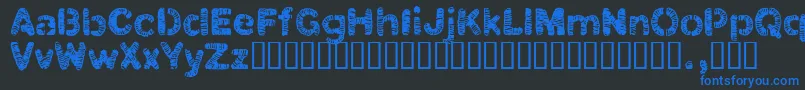 Clbtrial Font – Blue Fonts on Black Background