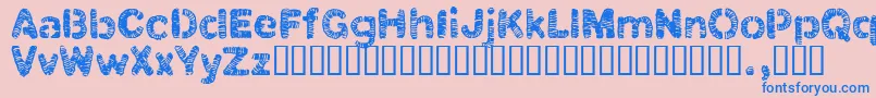 Clbtrial Font – Blue Fonts on Pink Background