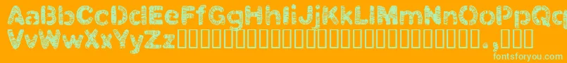 Clbtrial Font – Green Fonts on Orange Background