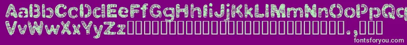 Clbtrial Font – Green Fonts on Purple Background