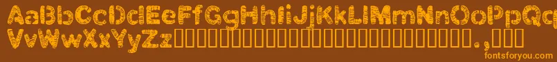 Clbtrial Font – Orange Fonts on Brown Background