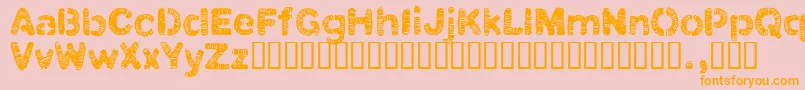 Clbtrial Font – Orange Fonts on Pink Background