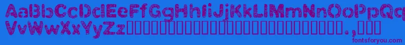 Clbtrial Font – Purple Fonts on Blue Background