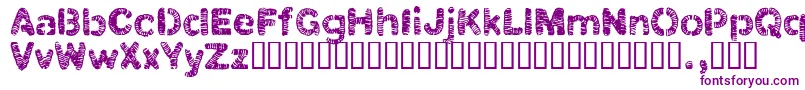Czcionka Clbtrial – fioletowe czcionki