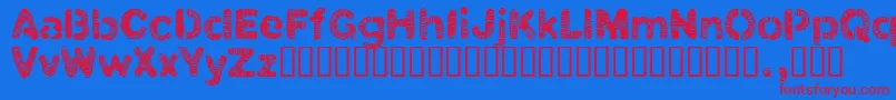 Clbtrial Font – Red Fonts on Blue Background