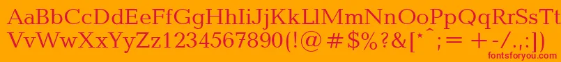 Ukrainianbaltica Font – Red Fonts on Orange Background