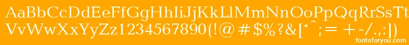 フォントUkrainianbaltica – オレンジの背景に白い文字