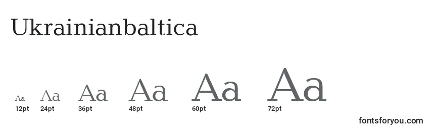 Größen der Schriftart Ukrainianbaltica