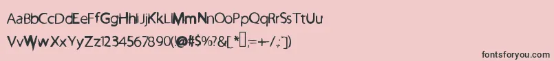 フォントPowerballoon – ピンクの背景に黒い文字