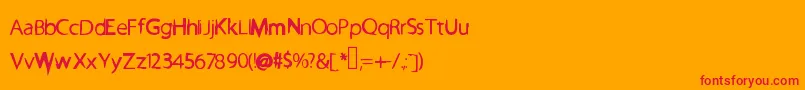 Powerballoon Font – Red Fonts on Orange Background