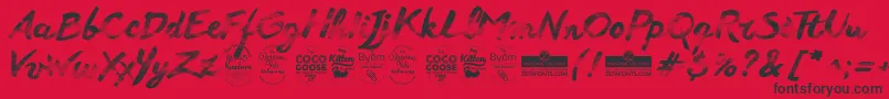 Anotherwetshabbytrial Font – Black Fonts on Red Background