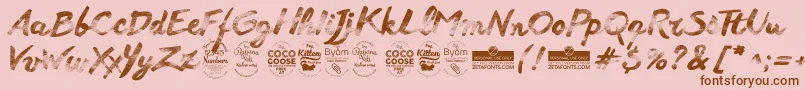 Anotherwetshabbytrial Font – Brown Fonts on Pink Background