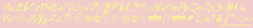 Anotherwetshabbytrial Font – Yellow Fonts on Pink Background