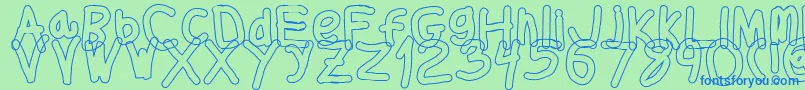 Thickerthanol-fontti – siniset fontit vihreällä taustalla
