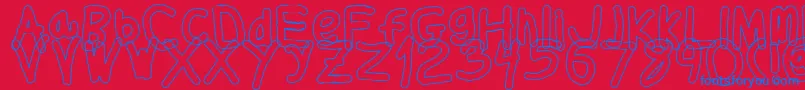 fuente Thickerthanol – Fuentes Azules Sobre Fondo Rojo