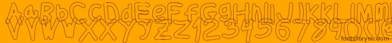 fuente Thickerthanol – Fuentes Marrones Sobre Fondo Naranja