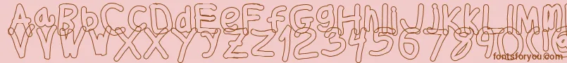 fuente Thickerthanol – Fuentes Marrones Sobre Fondo Rosa