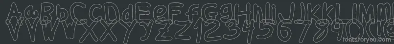 Czcionka Thickerthanol – szare czcionki na czarnym tle