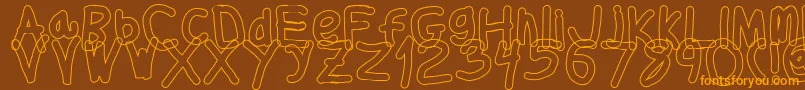 Thickerthanol Font – Orange Fonts on Brown Background