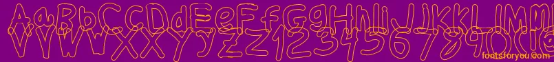 Thickerthanol Font – Orange Fonts on Purple Background