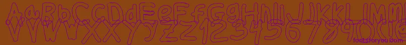 Thickerthanol Font – Purple Fonts on Brown Background